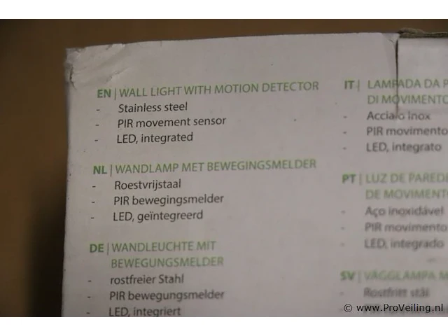 Smartwares wandverlichting met bewegingsmelder - 2 stuks - afbeelding 4 van  5
