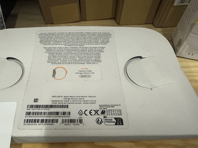 Smartwatch ultra 49mm titanium orange alpine loop apple - afbeelding 4 van  4