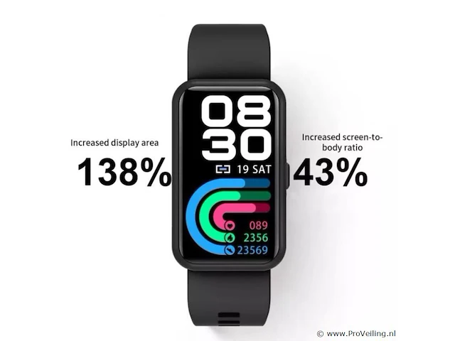 Smartwatch zwart max | hyks everything you need - afbeelding 2 van  3