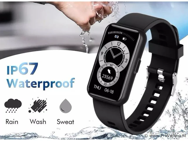 Smartwatch zwart max | hyks everything you need - afbeelding 3 van  3
