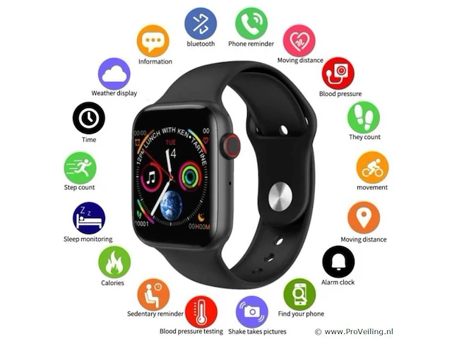 Smartwatch zwart x7 - afbeelding 2 van  2
