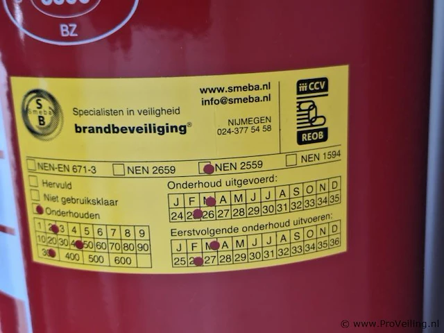 Smeba brandblusser, 6ltr - afbeelding 3 van  3