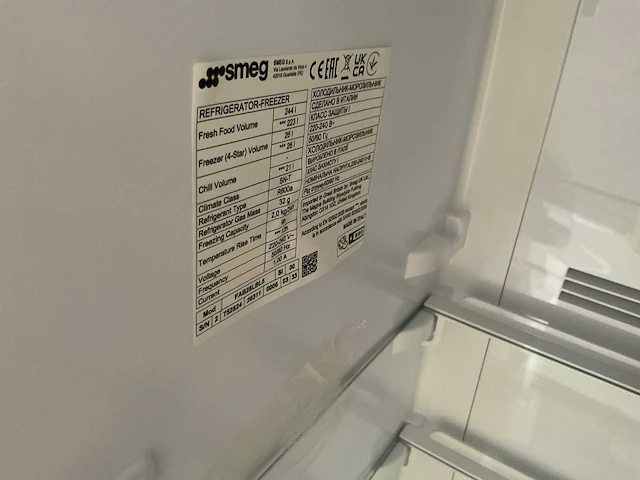 Smeg fab28lbl5 vrijstaande koelkast - afbeelding 5 van  9