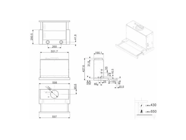 Smeg kset666xe afzuigkap vlakschermkap 60 cm rvs - afbeelding 3 van  5