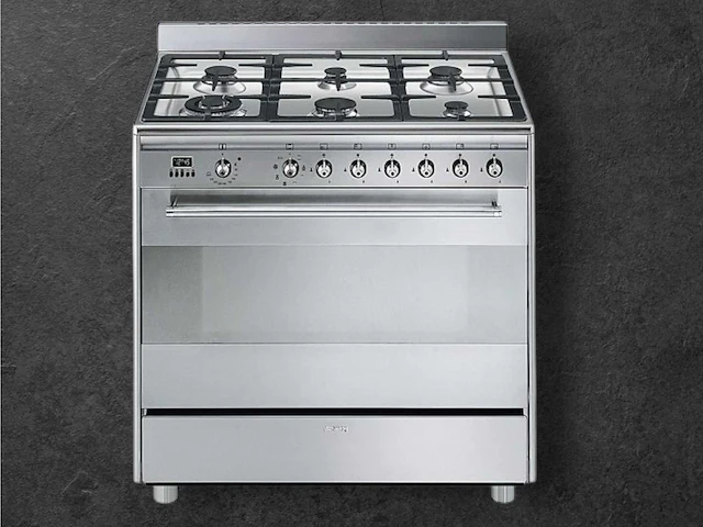 Smeg snlp90dx9 fornuis met wokbrander - afbeelding 2 van  12