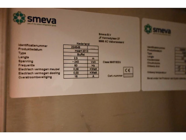 Smeva - rvs koelwerkbank showroom model - afbeelding 9 van  10
