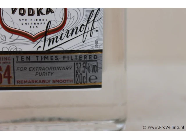 Smirnoff no 21 vodka - 20 cl - winkelverkoopprijs € 4.45 - afbeelding 3 van  3