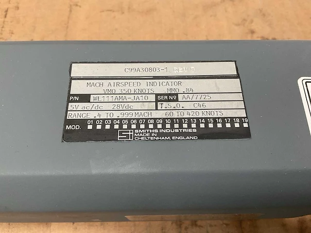 Smiths mach airspeed indicator - afbeelding 6 van  7