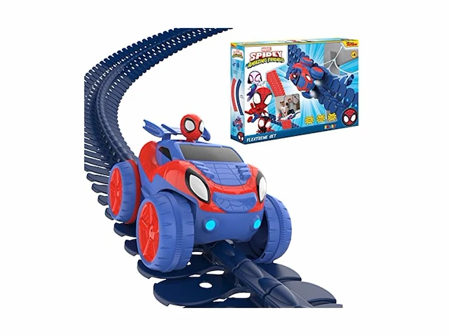 Smoby disney marvel spiderman flextreme discovery set racebaan 44m - afbeelding 1 van  2