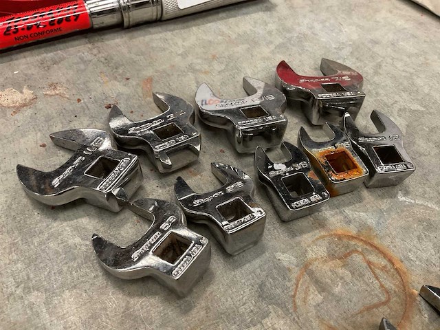 Snap-on verschillende crowfeet (9x) - afbeelding 1 van  3