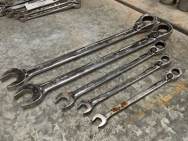 Snap-on verschillende ratelsteeksleutels (5x) - afbeelding 1 van  3