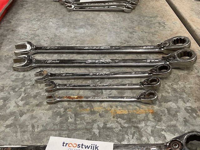 Snap-on verschillende ratelsteeksleutels (5x) - afbeelding 2 van  3