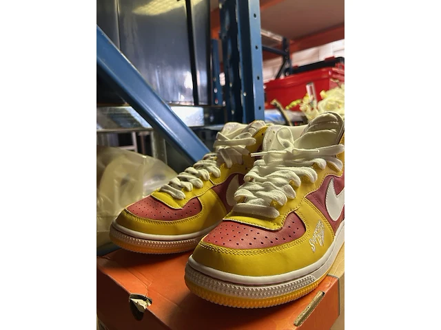 Sneakers limited edition maat 44 nike , terminator hi, rood/geel/wit - afbeelding 4 van  6