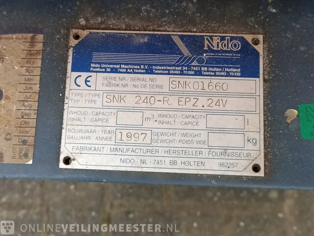Sneeuwschuif - sneeuwploeg nido, snk 240-r epz.24v, bouwjaar 1997 - afbeelding 6 van  6