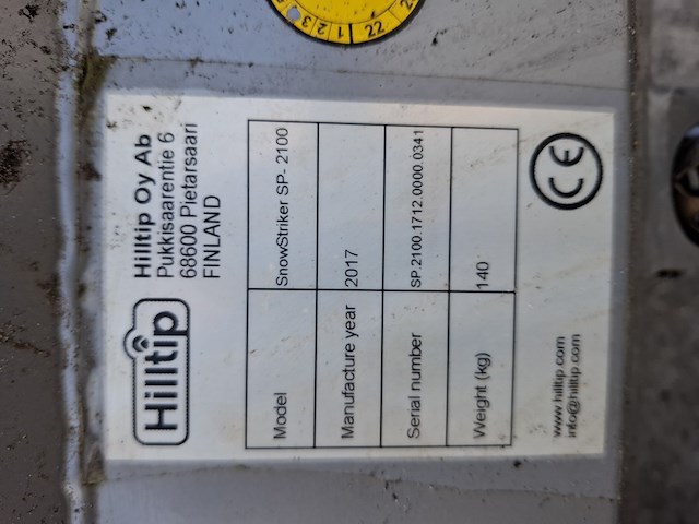 Sneeuwschuif, hilltip, snowstriker sp-2100, 2017 - afbeelding 11 van  12