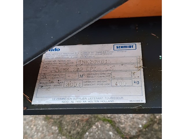 Sneeuwschuif, schmidt, snk 27 epz, cd-orm-3272, 2004 - afbeelding 9 van  10