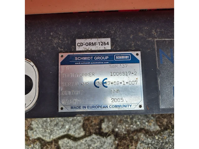 Sneeuwschuiver, schmidt, snk 37, cd-orm-1264, 2005 - afbeelding 2 van  11