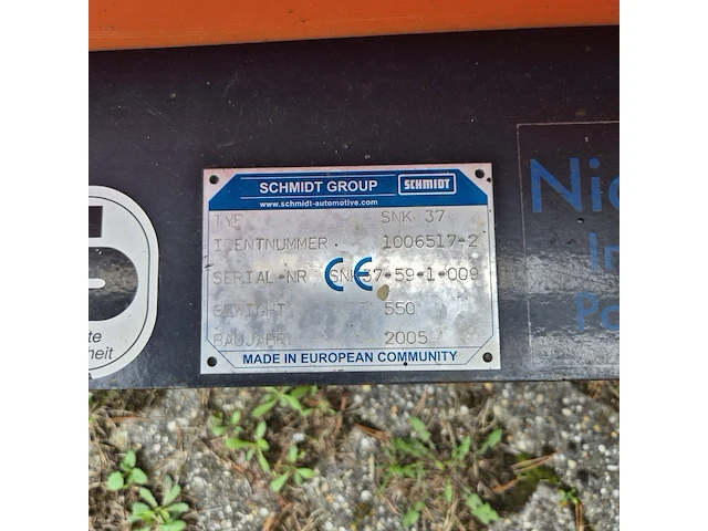 Sneeuwschuiver, schmidt, snk 37, cd-orm-1822, 2005 - afbeelding 2 van  11