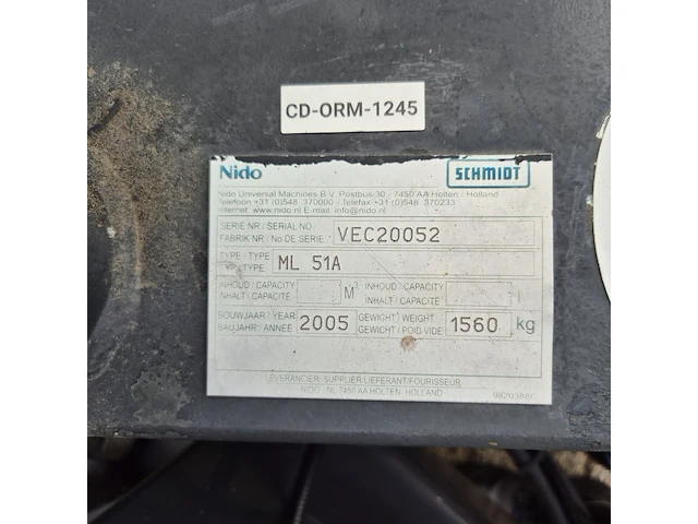 Sneeuwschuiver, schmidt/nido, ml 51-a, cd-orm-1245, 2005 - afbeelding 10 van  10
