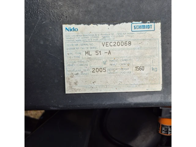 Sneeuwschuiver, schmidt/nido, ml 51-a, cd-orm-1250, 2005 - afbeelding 10 van  10