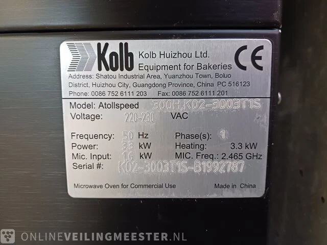 Snelheids oven kolb, 300h, k02-300 3t1s - afbeelding 7 van  7