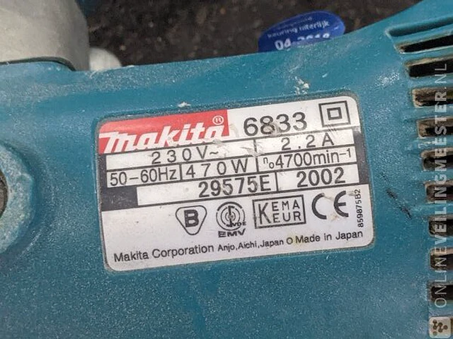 Snelschroefautomaat makita, 6833, bouwjaar 2002 - afbeelding 7 van  7