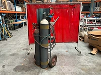 Snijbrander met flessenwagen