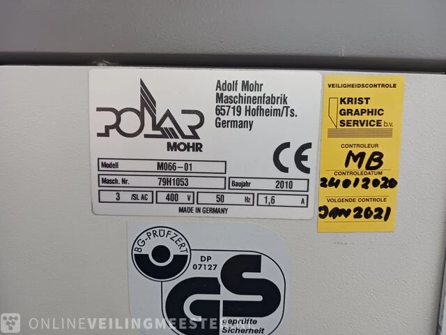 Snijmachine polar mohr, m066-01, bouwjaar 2010 - afbeelding 2 van  13