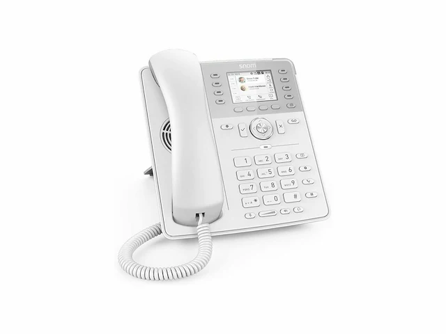 Snom d735 iptelefoon, sipbureautelefoon itspa 2020 award, grafisch 2,7inch tftscherm met hoge resolutie wit - afbeelding 1 van  1