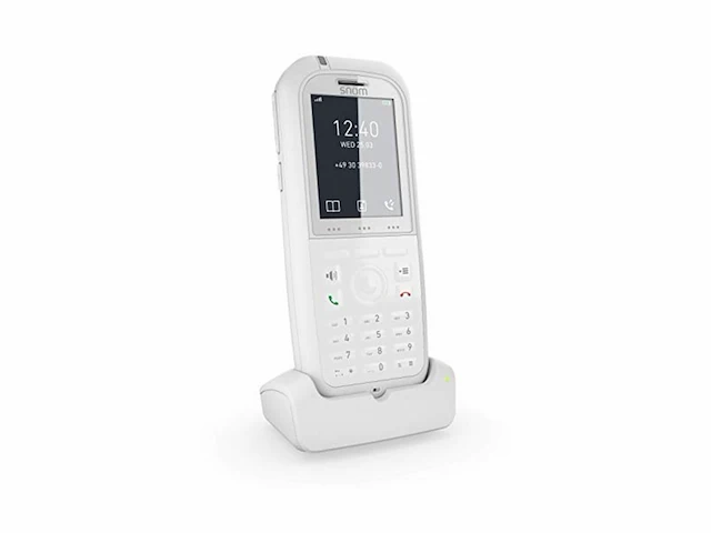 Snom m90 ip office dect robuuste en antibacteriële handset eu / vs voip sip bluetooth ip65 hd alarmtoets hac-compatibel trillen wit - afbeelding 2 van  4
