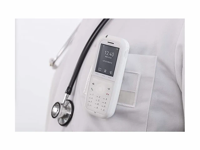 Snom m90 ip office dect robuuste en antibacteriële handset eu / vs voip sip bluetooth ip65 hd alarmtoets hac-compatibel trillen wit - afbeelding 4 van  4