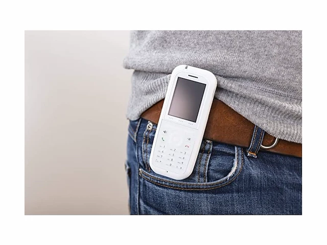 Snom m90 ip office dect robuuste en antibacteriële handset eu / vs, voip, sip, bluetooth, ip65 wit - afbeelding 2 van  4