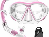 Snorkelset volwassenen wit/roze - afbeelding 1 van  1