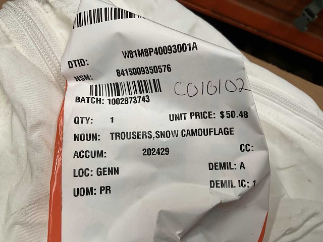 Snow camouflage trousers - afbeelding 4 van  4