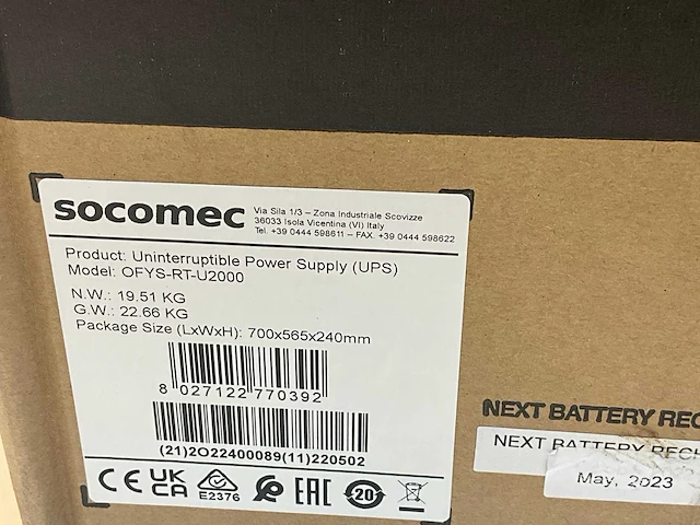 Socomec ofys rt 2000 va ups-systeem - afbeelding 4 van  4