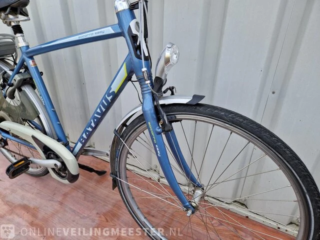 Socorro easy e-bike/ elektrische fiets batavus, blauw - afbeelding 2 van  9