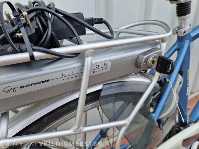 Socorro easy e-bike/ elektrische fiets batavus, blauw - afbeelding 4 van  9