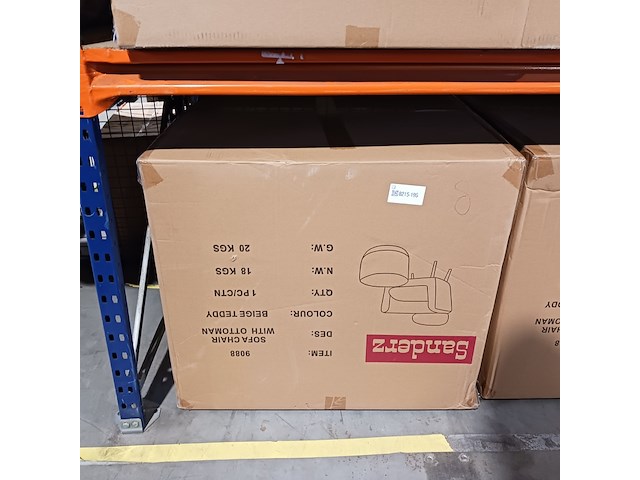 Sofa chair en hocker, beige teddy, 2025 - afbeelding 2 van  2