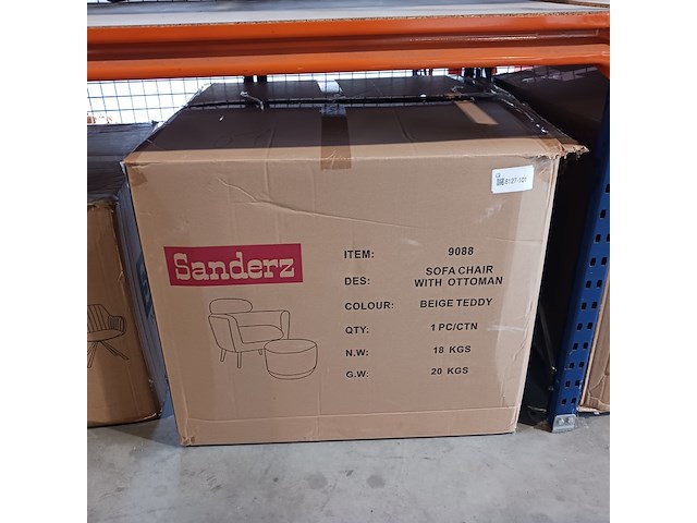 Sofa en hocker, sanderz, teddy, beige, 2025 - afbeelding 2 van  2