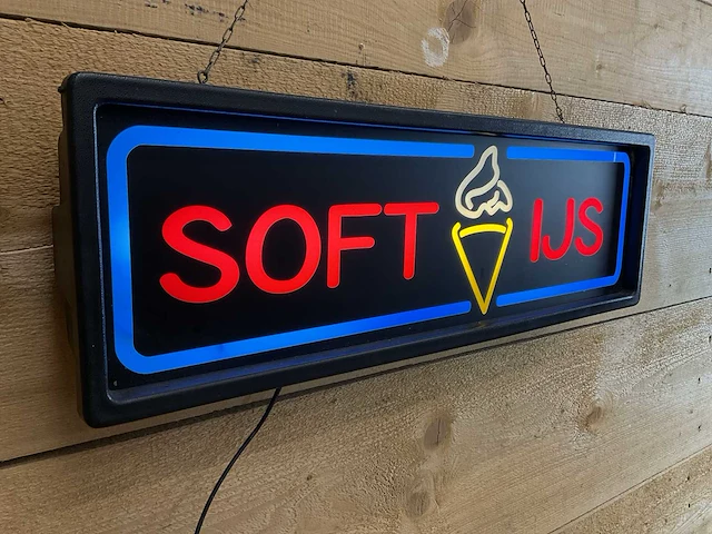 Soft ijs lichtreclame + ijshouder - afbeelding 2 van  4