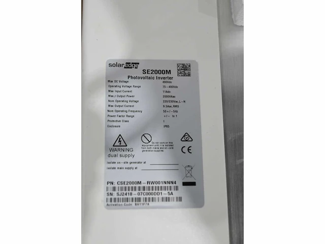 Solar edge se2000m omvormer - afbeelding 4 van  5