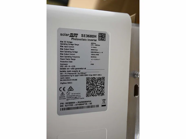 Solar edge se3680h omvormer - afbeelding 3 van  3