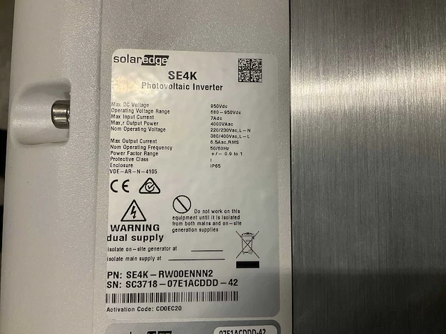Solar edge se4k omvormer - afbeelding 2 van  2