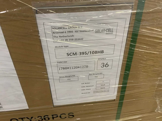 Solarcell scm 395/108hb zonnepaneel (36x) - afbeelding 3 van  5