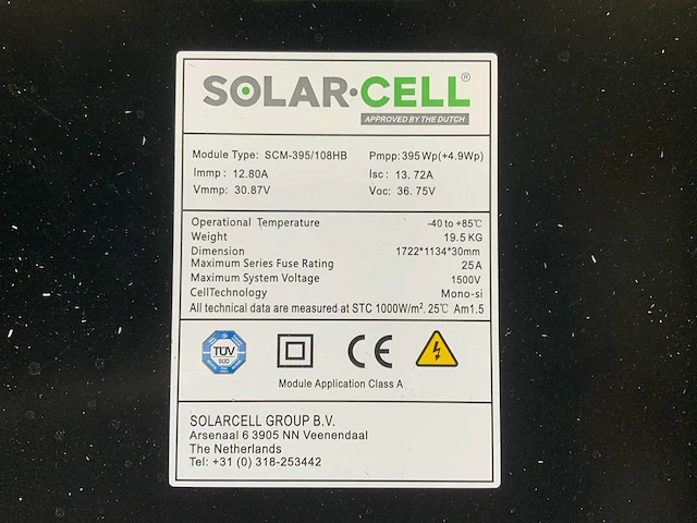 Solarcell scm 395/108hb zonnepaneel (36x) - afbeelding 5 van  5
