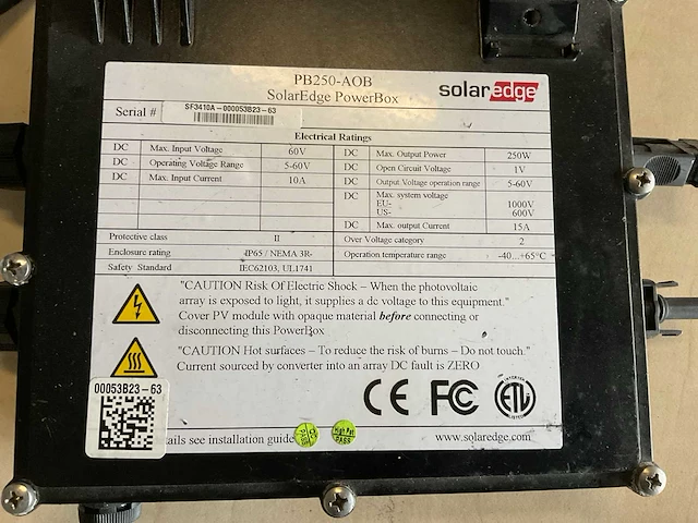 Solaredge pb250-aob power box (8x) - afbeelding 2 van  3