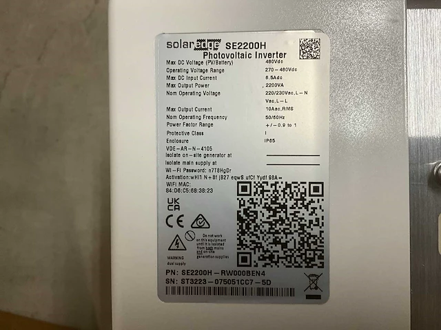 Solaredge se2200h/se3680h hd-wave omvormer (2x) - afbeelding 6 van  9