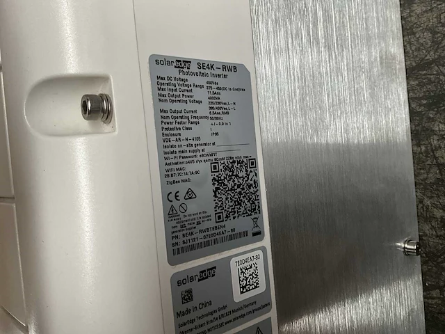 Solaredge se4k-rwb omvormer - afbeelding 4 van  7