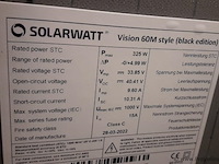 Solarwatt vision 60m style (black edition) zonnepanelen - 1 pallet á 30 stuks - afbeelding 2 van  2