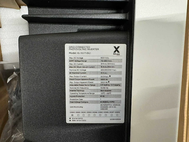 Solax - 3.0k omvormer t.b.v. zonnepanelen (1x) - afbeelding 3 van  4